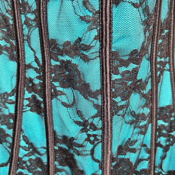 Torrid Bustier Corset 0/12 Bow Satin Ruffle Coquette Romantic Date Streetwear - Picture 9 of 11